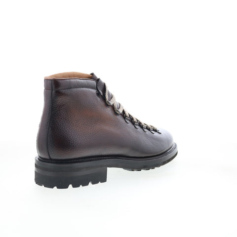 Di Bianco SB621 Mens Brown Leather Lace Up Casual Dress Boots