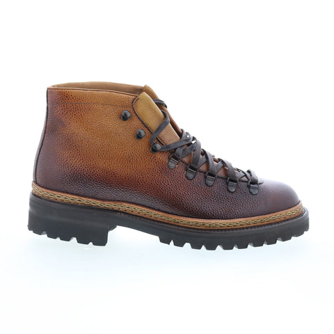 Di Bianco SB621 Mens Brown Leather Slip On Casual Dress Boots