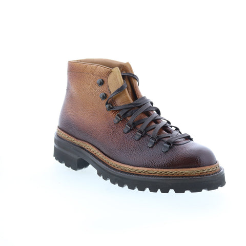 Di Bianco SB621 Mens Brown Leather Slip On Casual Dress Boots