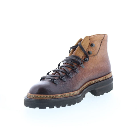 Di Bianco SB621 Mens Brown Leather Slip On Casual Dress Boots