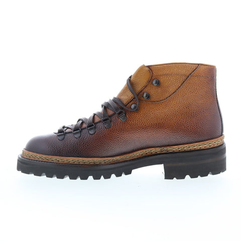 Di Bianco SB621 Mens Brown Leather Slip On Casual Dress Boots