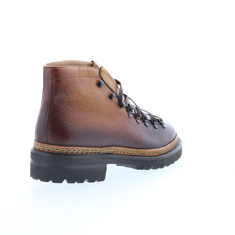 Di Bianco SB621 Mens Brown Leather Slip On Casual Dress Boots