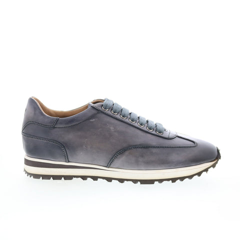 Di Bianco SB646 Mens Gray Leather Lace Up Lifestyle Sneakers Shoes