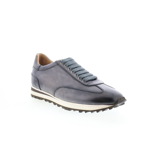Di Bianco SB646 Mens Gray Leather Lace Up Lifestyle Sneakers Shoes