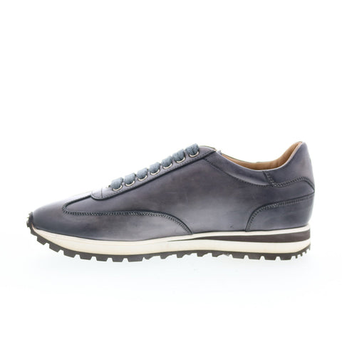 Di Bianco SB646 Mens Gray Leather Lace Up Lifestyle Sneakers Shoes