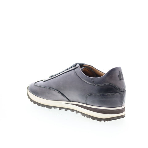 Di Bianco SB646 Mens Gray Leather Lace Up Lifestyle Sneakers Shoes