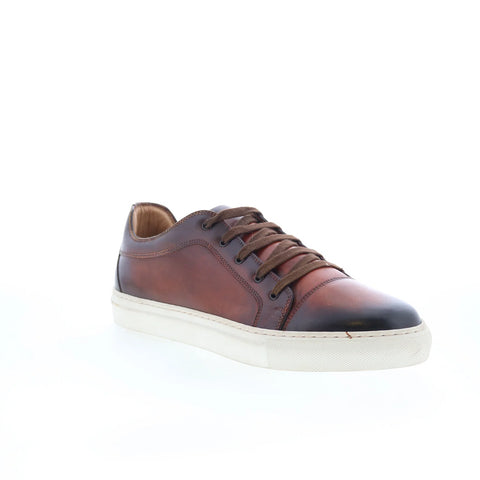 Di Bianco SB646 Mens Brown Leather Lace Up Lifestyle Sneakers Shoes