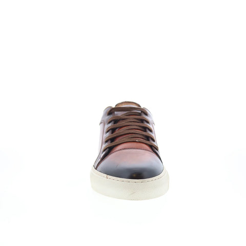 Di Bianco SB646 Mens Brown Leather Lace Up Lifestyle Sneakers Shoes
