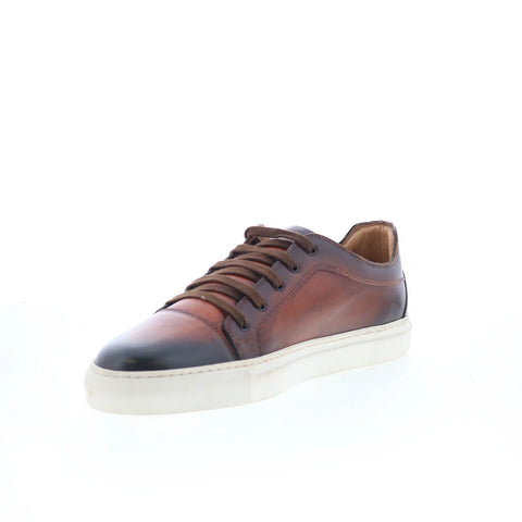 Di Bianco SB646 Mens Brown Leather Lace Up Lifestyle Sneakers Shoes