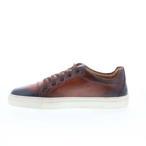 Di Bianco SB646 Mens Brown Leather Lace Up Lifestyle Sneakers Shoes