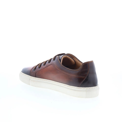 Di Bianco SB646 Mens Brown Leather Lace Up Lifestyle Sneakers Shoes