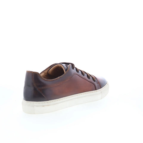 Di Bianco SB646 Mens Brown Leather Lace Up Lifestyle Sneakers Shoes