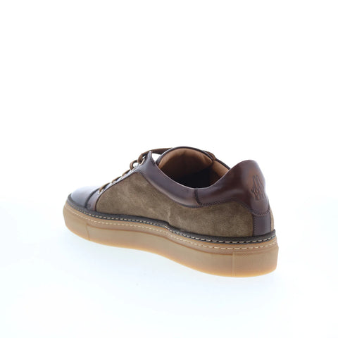 Di Bianco SB646 Mens Brown Leather Lace Up Lifestyle Sneakers Shoes