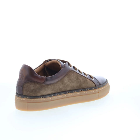 Di Bianco SB646 Mens Brown Leather Lace Up Lifestyle Sneakers Shoes