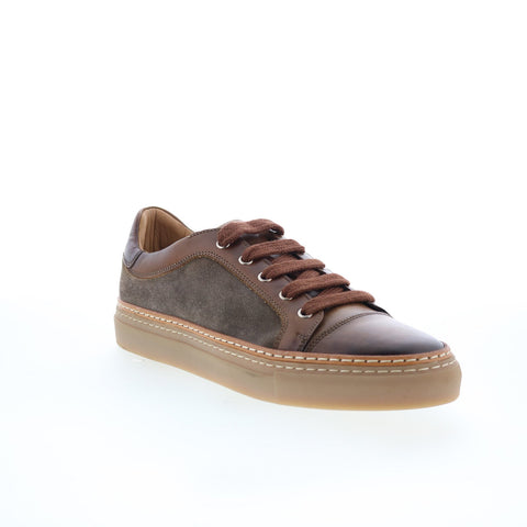 Di Bianco SB646 Mens Brown Suede Lace Up Lifestyle Sneakers Shoes
