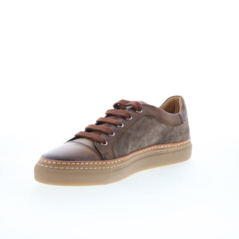 Di Bianco SB646 Mens Brown Suede Lace Up Lifestyle Sneakers Shoes