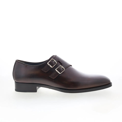 Di Bianco SB721 Mens Brown Leather Loafers & Slip Ons Casual Shoes