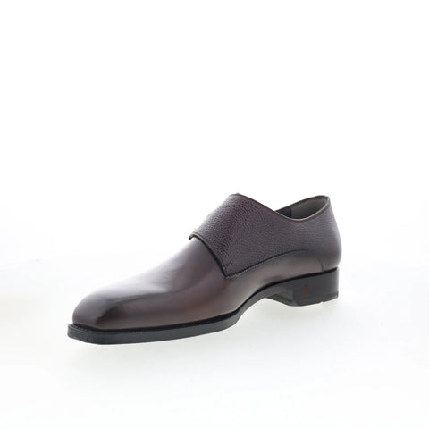 Di Bianco SB721 Mens Brown Leather Loafers & Slip Ons Casual Shoes