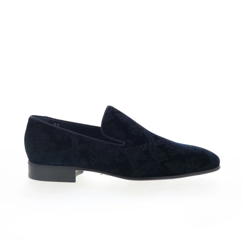 Di Bianco SB918 Mens Blue Canvas Slip On Loafers & Slip Ons Casual Shoes