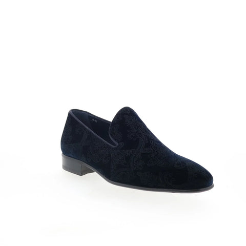 Di Bianco SB918 Mens Blue Canvas Slip On Loafers & Slip Ons Casual Shoes