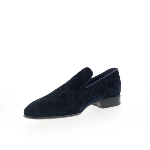 Di Bianco SB918 Mens Blue Canvas Slip On Loafers & Slip Ons Casual Shoes