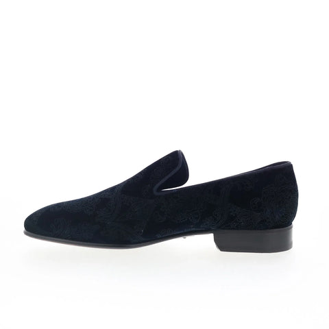 Di Bianco SB918 Mens Blue Canvas Slip On Loafers & Slip Ons Casual Shoes