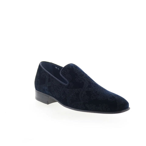 Di Bianco SB918 Mens Blue Suede Slip On Loafers & Slip Ons Casual Shoes