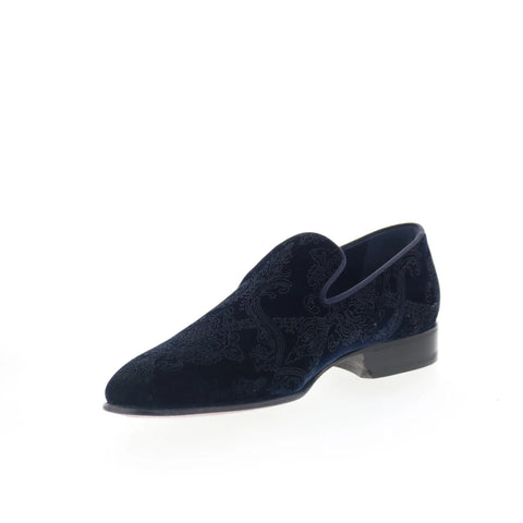 Di Bianco SB918 Mens Blue Suede Slip On Loafers & Slip Ons Casual Shoes