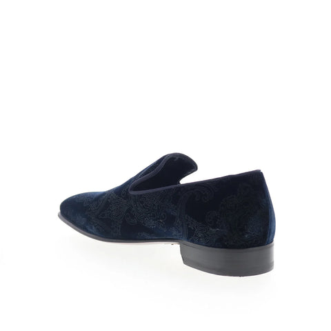 Di Bianco SB918 Mens Blue Suede Slip On Loafers & Slip Ons Casual Shoes