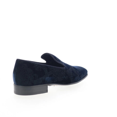 Di Bianco SB918 Mens Blue Suede Slip On Loafers & Slip Ons Casual Shoes