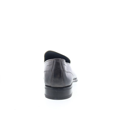 Di Bianco SB931 Mens Black Leather Slip On Loafers & Slip Ons Casual Shoes
