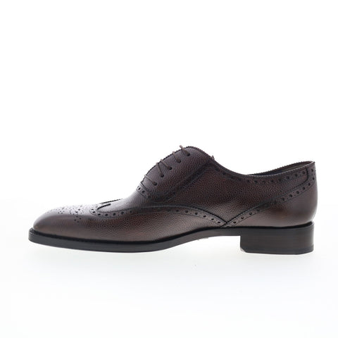 Di Bianco SBP105 Mens Brown Oxfords & Lace Ups Wingtip & Brogue Shoes