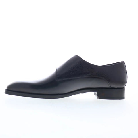 Di Bianco SBP721 Mens Black Leather Loafers & Slip Ons Casual Shoes