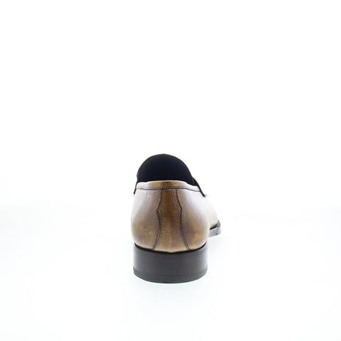 Di Bianco SBP868 Mens Brown Leather Slip On Loafers & Slip Ons Casual Shoes