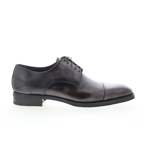 Di Bianco SBP896G Mens Brown Leather Oxfords & Lace Ups Cap Toe Shoes