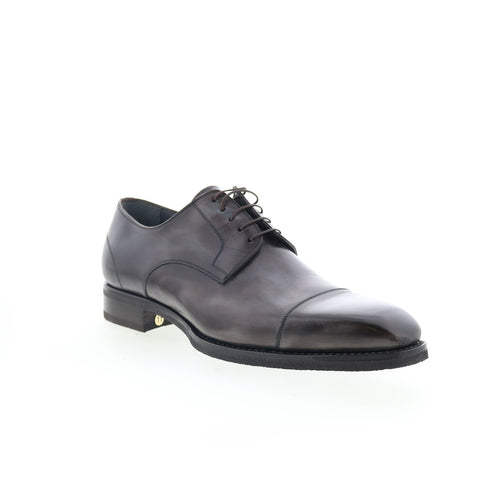 Di Bianco SBP896G Mens Brown Leather Oxfords & Lace Ups Cap Toe Shoes
