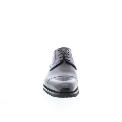 Di Bianco SBP896G Mens Brown Leather Oxfords & Lace Ups Cap Toe Shoes