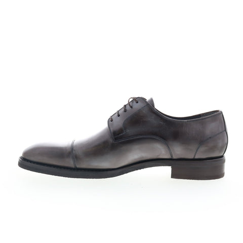 Di Bianco SBP896G Mens Brown Leather Oxfords & Lace Ups Cap Toe Shoes