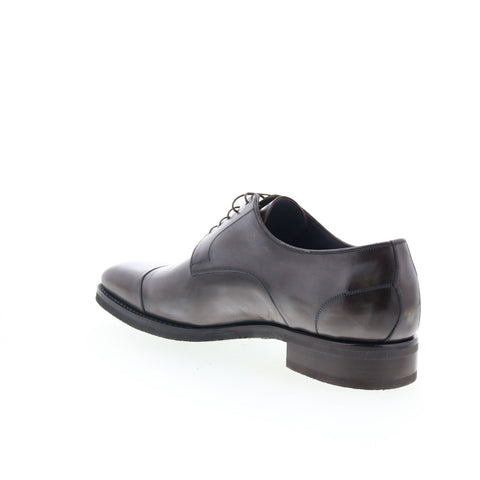 Di Bianco SBP896G Mens Brown Leather Oxfords & Lace Ups Cap Toe Shoes
