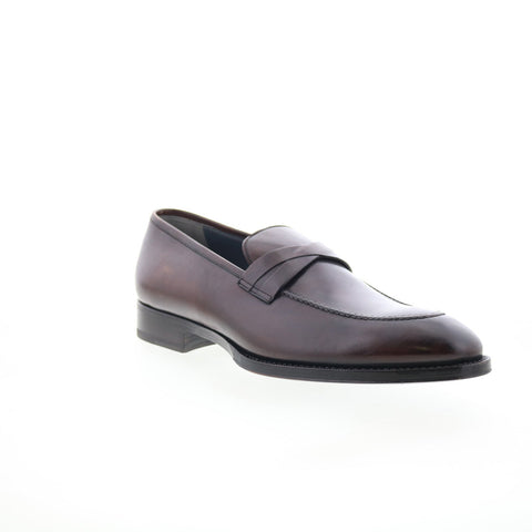 Di Bianco Bergamo SBP897 Mens Brown Leather Loafers & Slip Ons Casual Shoes