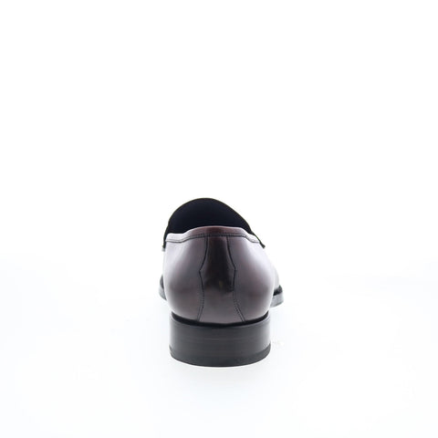 Di Bianco SBP897 Mens Brown Leather Slip On Loafers & Slip Ons Penny Shoes
