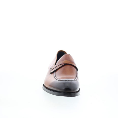 Di Bianco SBP897 Mens Brown Leather Slip On Loafers & Slip Ons Penny Shoes