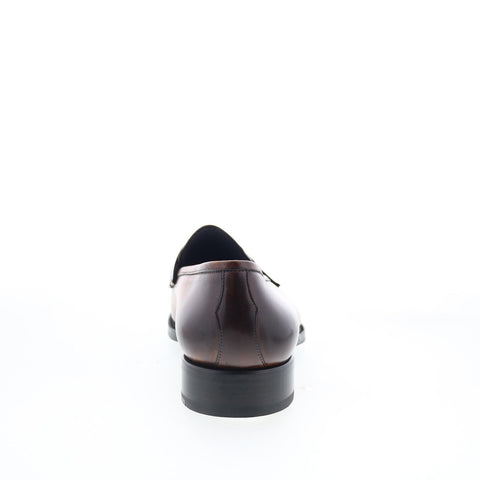 Di Bianco SBP897 Mens Brown Leather Slip On Loafers & Slip Ons Penny Shoes