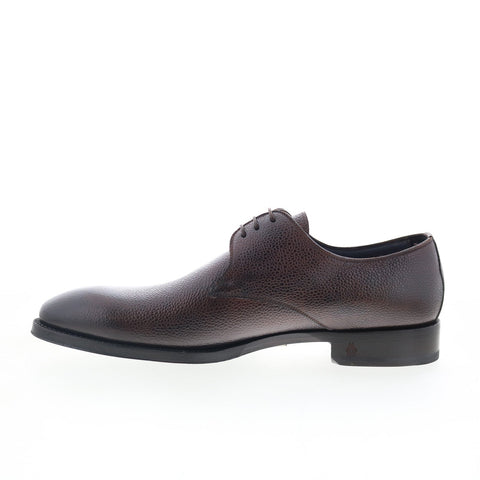 Di Bianco SBP899 Mens Brown Leather Oxfords & Lace Ups Plain Toe Shoes