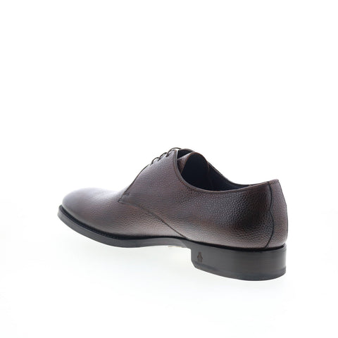 Di Bianco SBP899 Mens Brown Leather Oxfords & Lace Ups Plain Toe Shoes