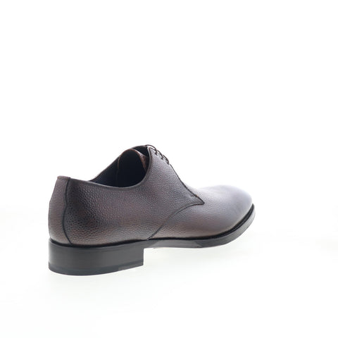 Di Bianco SBP899 Mens Brown Leather Oxfords & Lace Ups Plain Toe Shoes