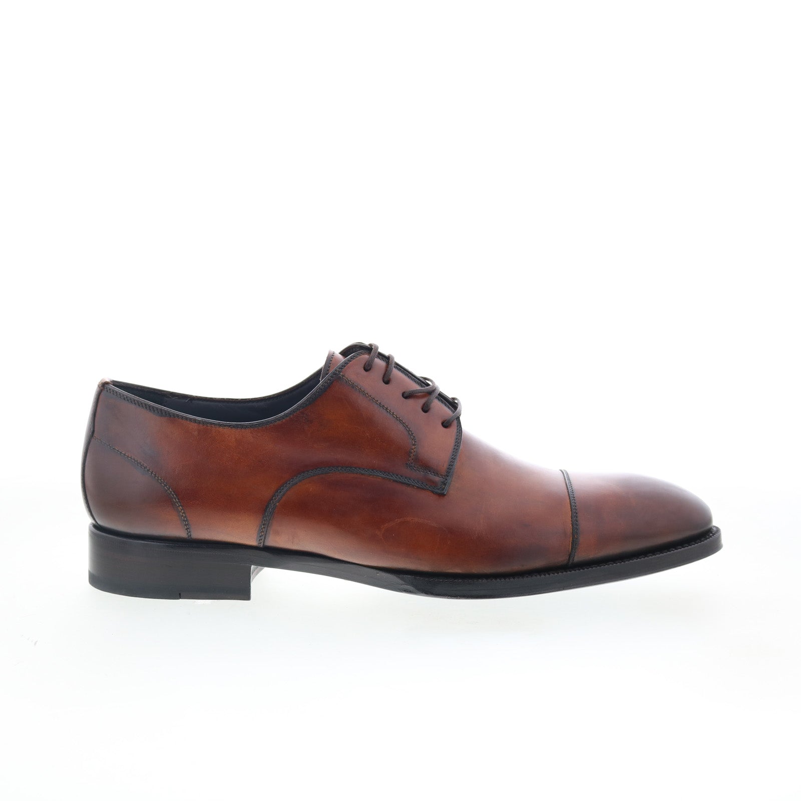Di Bianco Mens Shoes - Brown Trivino Brulee Semi-Brogue Oxford - Italian Dress Shoe | Di  main image 2