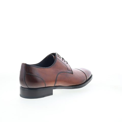 Di Bianco SBP901 Mens Brown Leather Lace Up Oxfords & Lace Ups Cap Toe Shoes