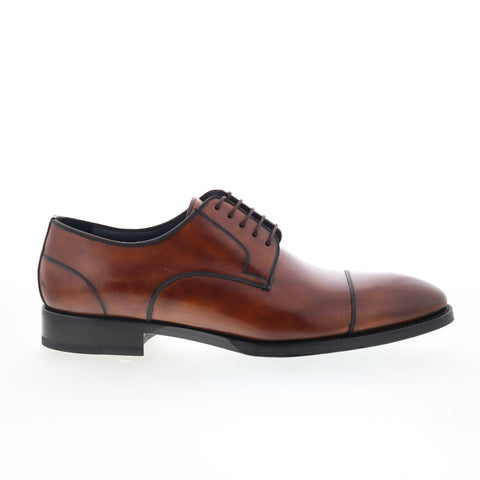 Di Bianco SBP901 Mens Brown Leather Oxfords & Lace Ups Cap Toe Shoes