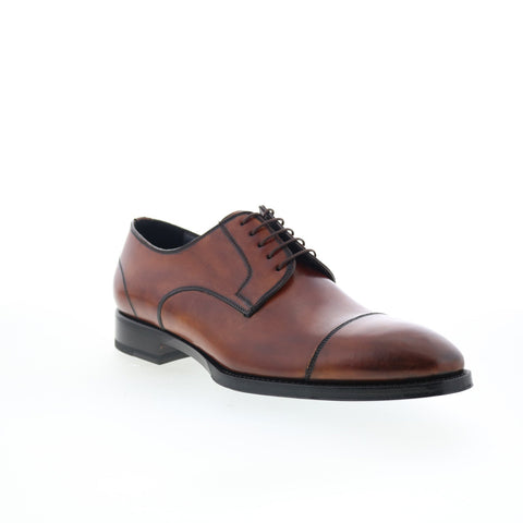 Di Bianco SBP901 Mens Brown Leather Oxfords & Lace Ups Cap Toe Shoes